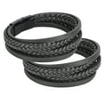 thumbnail image 3 of 2 piezas pulseras PU cuero trenzado pareja Casual hecho a mano de múltiples capas muñeca decoración (hebilla negro), 3 of 8