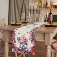 thumbnail image 2 of Table Runners 72 Inches Long Dress Scarves, Independence Day Farmhouse Kitchen Table Runner, Coffee Tablerunners, Patriotic Gnomes USA Flag Flowers Retro 14x72 Inch, 2 of 9
