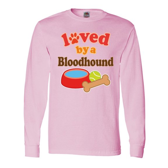 Inktastic Bloodhound Loved by a (Dog Breed) Long Sleeve T-Shirt