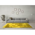 thumbnail image 3 of Ahgly Company Indoor Square Abstract Yellow Modern Area Rugs, 3' Square, 3 of 4