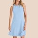 thumbnail image 4 of Vestido de Verano Casual de Mujer de Color Sólido sin Mangas Diseño de Cuello Redondo, Vestido Cómodo de Poliéster Ligero, 4 of 8