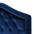 thumbnail image 7 of Navy Blue Velvet Queen & Full Sized Headboard - Fashionable With Button Stitch And Alluring Nailhead Accents Glamorous Charming Details, 7 of 7
