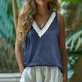 thumbnail image 2 of Vivianyo HD Women's Scoop Neck Sequin Sleeveless Tank Top, Casual Sparkle Party Evening Cami Vest Top, Women's Navy, Sizes S-2XL, 2 of 9