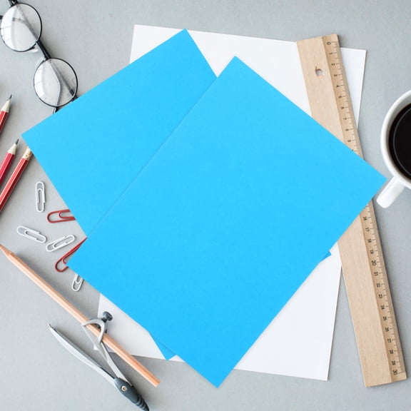 PTOOTP 100Pcs Blue Copy Paper Colored for Printer with High Color Reproduction