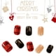 thumbnail image 2 of Uñas postizas rojas, decoraciones navideñas cortas, uñas postizas cuadradas, bonitas uñas postizas de cubierta completa para mujeres y niñas, 24 unidades, 2 of 4