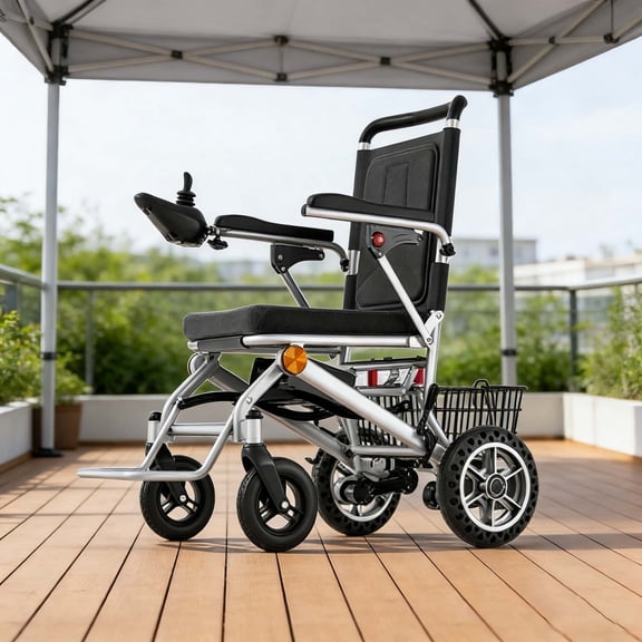 Portable Electric Wheelchair Lightweight All-Terrain Wheelchair for Adult Daily Use