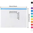 thumbnail image 4 of OLY 12 PACK Waterproof Tear-Resistant Plastic Zipper Pen File Document Folders Pockets Travel Bags,Multicolor, 4 of 6