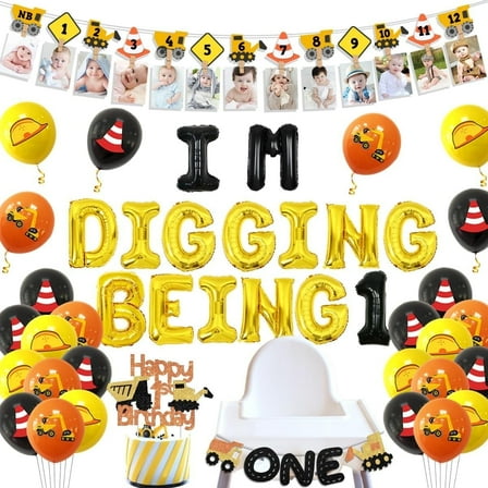 Joymemo Construction Birthday Party Decoration Kit