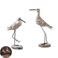 thumbnail image 5 of Ruanlalo 2 Pcs Wooden Seagull Figurine Coastal Lifelike Seabird Sculpture Nautical Animal Tabletop Ornament for Bedroom Living Room Home Office Desk Shelf Decor, 5 of 7