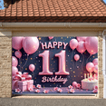 thumbnail image 6 of Pink Theme Happy 11th Birthday Banner 11th Number Balloon 11th Birthday Display Gold Stars Gift Box Pink Birthday Backdrop for 11th Birthday Party Girls' Birthday Photo Shoot Backdrop, 6 of 9