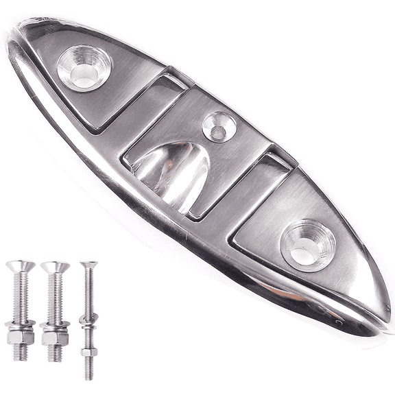 ISURE MARINE Boat Folding Cleat 6" Flip-up Heavy Dock Cleat Marine Grade 316 Stainless Steel