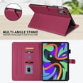 thumbnail image 4 of For Lenovo Tab M11 11.0 inch 2024 Release TB-330FU Case, Rhombus Pattern Multiple Viewing Angles Stand Slim Folio Cover (Red), 4 of 6