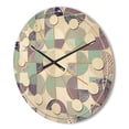 thumbnail image 3 of Designart 'Geometrical Retro Design XV' Mid-Century Modern Wood Wall Clock, 3 of 5