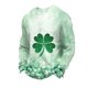 thumbnail image 2 of Ceisia Men's Loose Fit Waffle Knit Sweatshirt - St. Patrick's Day Glittery Festive Print Green S Gifts, 2 of 5