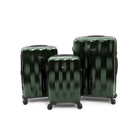 iFLY Hardside Luggage Synergy 3 piece set, Green