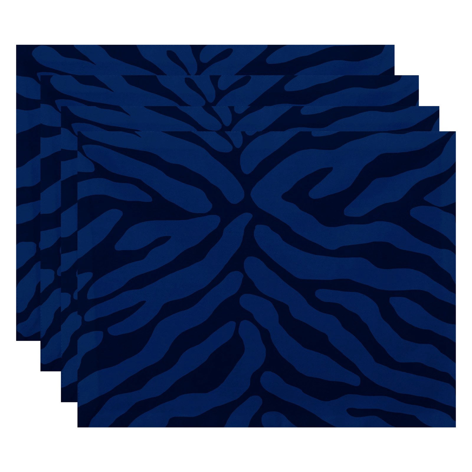 Simply Daisy 18" x 14" Animal Stripe Geometric Print Placemats, Set of 4