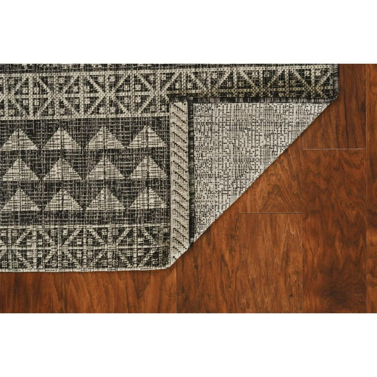 3'X4' Charcoal Machine Woven Uv Treated Tribal Indoor Outdoor Accent Rug 3'X4' Charcoal Machine Woven Uv Treated Tribal Indoor Outdoor Accent Rug