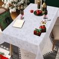 thumbnail image 2 of Christmas Tablecloth, Grey White Snowflake Table Cloth, Gray Xmas Tablecloths for Dining Kitchen Winter Holiday, Waterproof Table Cover for New Year Party Home Decor, Rectangle 60 x 120 Inch, 2 of 6