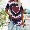 thumbnail image 2 of zbxnLI Women's Plus Size Summer Tops Tie-Dye Short Sleeve T-Shirt for Women Loose Casual Graphic Tees, 2 of 8