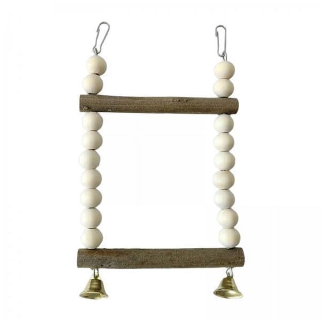 Jaula para loros Strade Fareast Limited 4 piezas con juguetes colgantes y Percha de madera