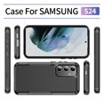 thumbnail image 5 of ELEHOLD Hybrid Case for Samsung Galaxy S24 6.2" Rugged Shockproof Anti-Scratch Anti-Fingerprint Protective Hard PC Cover Support Wireless Charging for Samsung Galaxy S24 - Black, 5 of 8