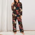 thumbnail image 2 of Lsque Rose Flowers Pattern Long Sleeve Pajama Set for Women - Soft 2-Piece Sleepwear and Loungewear Set with Pockets, Comfy Nightwear-XX-Large, 2 of 7