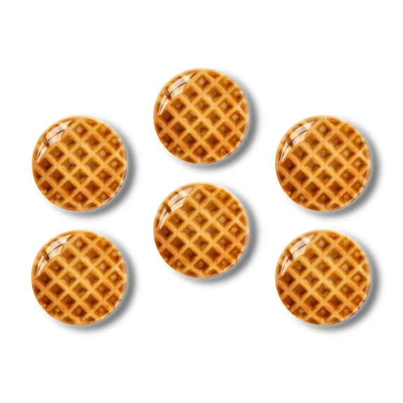 Glass Refrigerator Magnet 6Pcs Magnetic Fridge Sticker,Decor for Kitchen,Whiteboard,Cabinet,Araffe Waffle With Brown Crust