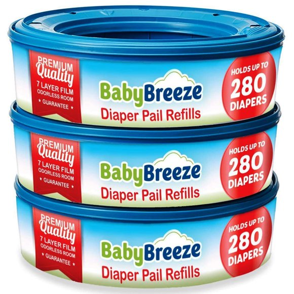 BabyBreeze Bolsas de Repuesto para Bote de Pañales 840 Unidades Paquete de 3