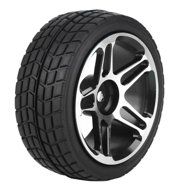 2pcs 1/10 RC Truck Rubber Tire Wheel Tyre for ZD Racing On Road Car