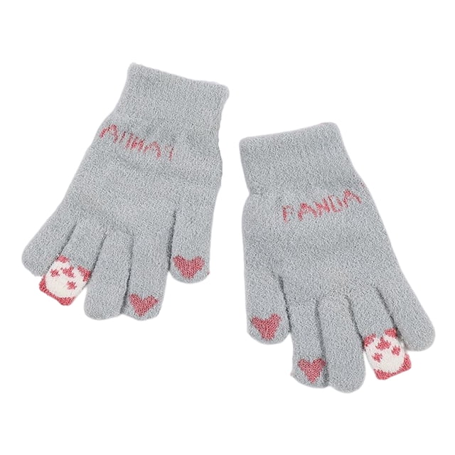 Guardurnaity Calentador de manos, ropa de invierno transpirable a prueba de viento, guantes cálidos de lana, cubierta de muñeca de varios colores, guantes y mitones Gris