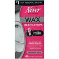 thumbnail image 3 of 6 Pack Nair Hair Remover Wax Ready-Strips for Face & Bikini 40 Wax Strips, 3 of 13