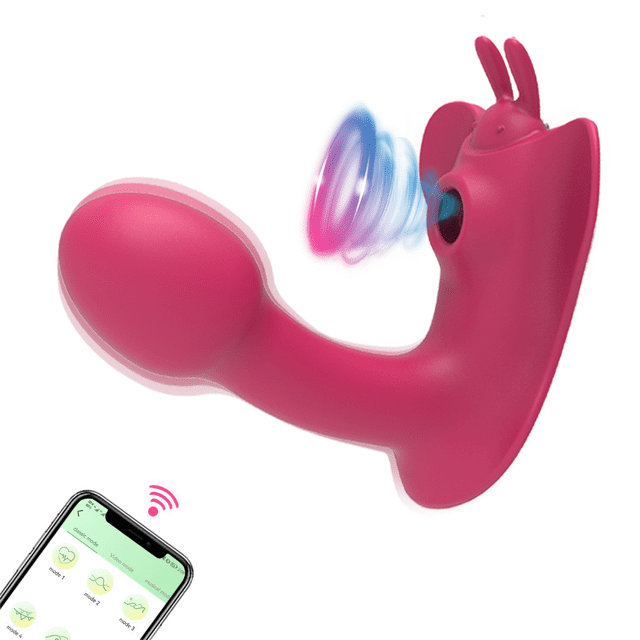 XBONP Vibromasseur Portable pour Femmes avec Télécommande APP, Stimulateur de Point g Jouets Sexuels pour Femmes, Rouge