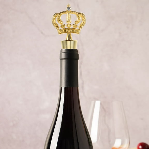 LOLIPPYY Set of 12 -Shaped Golden Wine Bottle Stoppers for Fans of Elegant Design