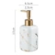 thumbnail image 4 of Dispensador de jabón con bomba,Dispensador manual de jabón líquido de cerámica de 300 ml,Accesorios de baño de botella de loción de patrón de mármol,Botella de champú de gel de ducha, 4 of 6