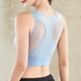 thumbnail image 4 of Womens Bras Yoga Solid Sleeveless Cold Shoulder Casual Tanks Blouse Tops Intimates Sport Bras for Women Blue XL, 4 of 5