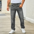 thumbnail image 6 of Gamivast Regular Fit Jeans for Men Classic Straight Leg Stretch Denim Pants Casual Work Trousers for Everyday Wear Comfort Bottoms Vintage Streetwear, 6 of 7