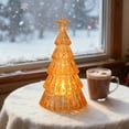 thumbnail image 6 of Mini Desktop Christmas Tree 4 Inches Tall with Warm White LED Lights – Battery Operated Tabletop Holiday Decor for Office Home Dorm Room Christmas Village Stocking Stuffer Gift, 6 of 6