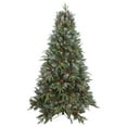thumbnail image 2 of Northlight 7ft Pre-Lit Frosted Mixed Berry Pine Artificial Christmas Tree - Clear Lights, 2 of 6