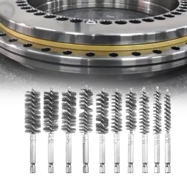 Juego de cepillos para limpieza de tuberías Colamx cepillo de taladro multiusos 10 piezas