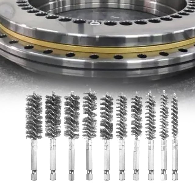Juego de cepillos para limpieza de tuberías Colamx cepillo de taladro multiusos 10 piezas