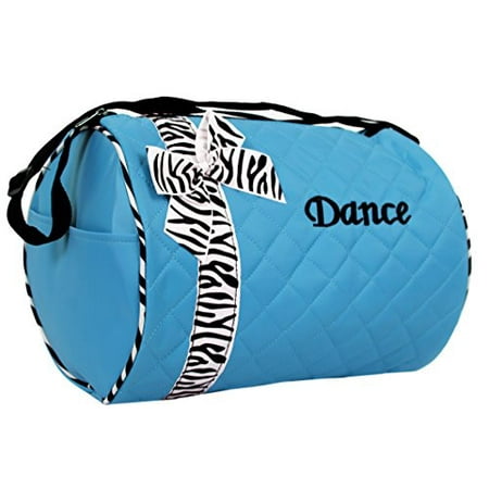 Dance Bag Quilted Zebra Duffle In Aqua Turquoise Dance Bag Quilted Zebra Duffle In Aqua Turquoise