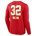 thumbnail image 3 of Men's Nick Bolton Red Kansas City Chiefs Wordmark Player Name & Number Long Sleeve T-Shirt, 3 of 3
