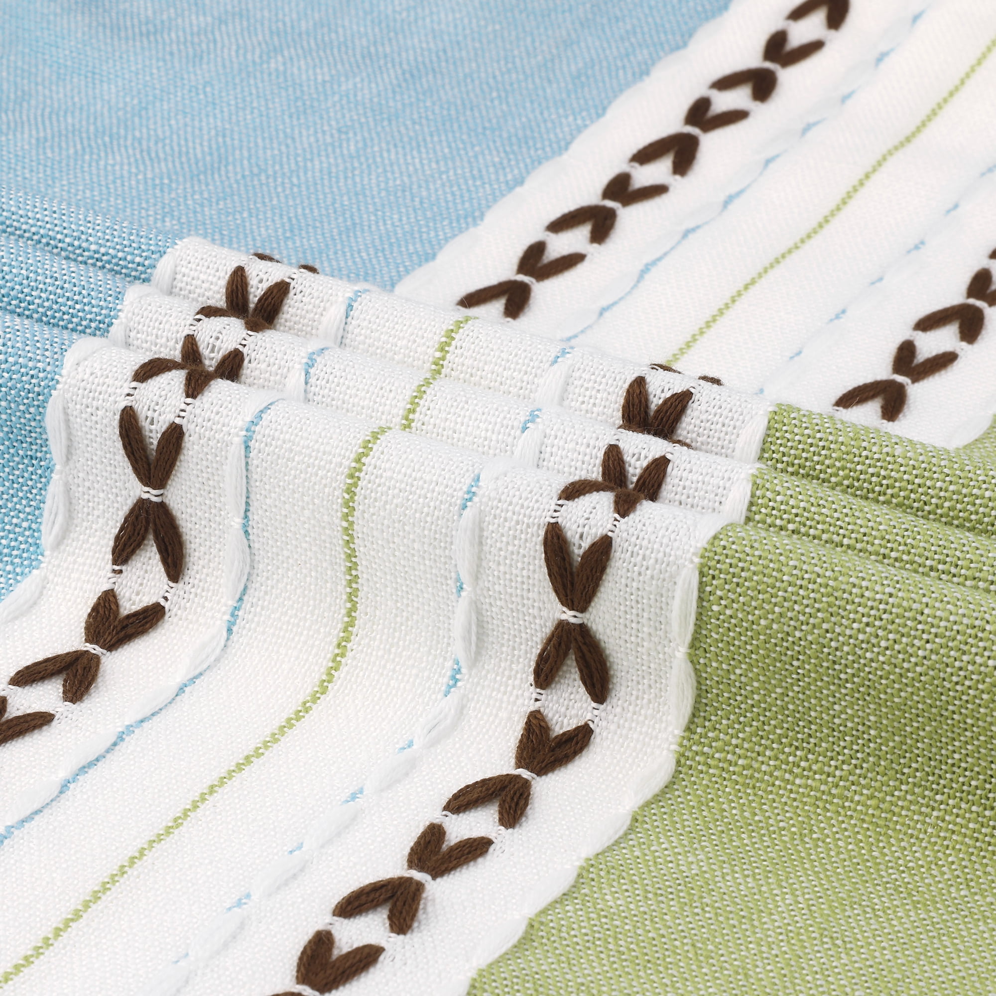 Unique Bargains Rustic Tablecloth Cotton Linen Waterproof Table Cover with Tassels, Blue Green 55"x71"