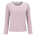 thumbnail image 3 of Womens Long Sleeve Pajama Top Built In Support Yoga Comfort Tee Soft Casual Layer, 3 of 9