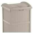 thumbnail image 3 of Suncast Trash Hideaway 33 Gallon Resin Outdoor Garbage Container, Taupe (6 Pack), 3 of 6