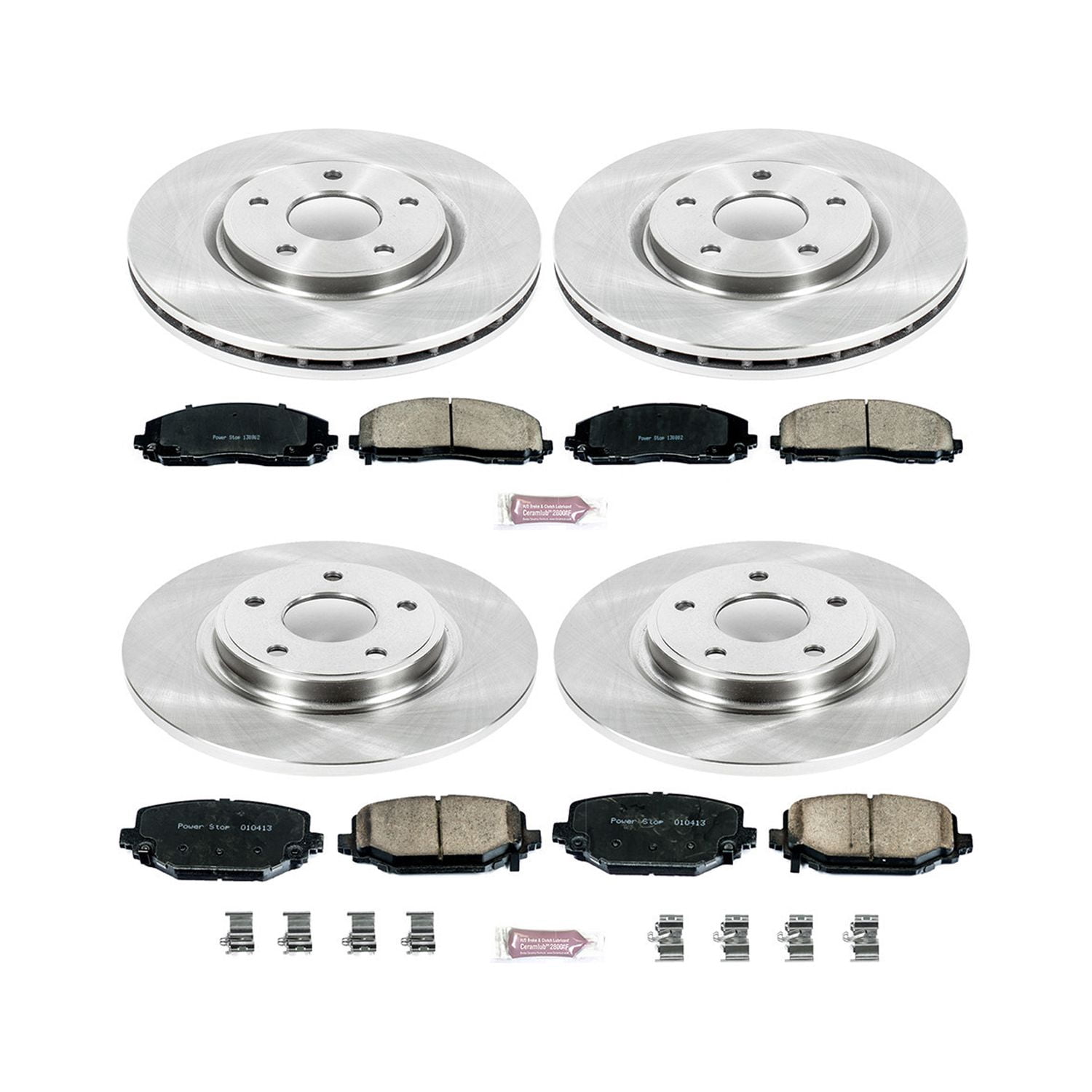 Power Stop Front and Rear Stock Replacement Brake Pad and Rotor Kit KOE5960