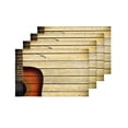 thumbnail image 4 of MKHERT Acoustic Guitar Art On Wooden Wall Musical Instruments Placemats Table Mats for Dining Room Kitchen Table Decoration 12x18 inch,Set of 4, 4 of 4