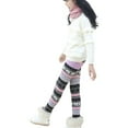 thumbnail image 6 of Maxcozy Printing Flower Kids Girls Leggings Winter Warm Fleece Classic Pants Pink 4-5 Years, 6 of 13