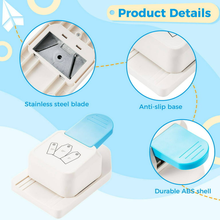  3 in 1 Craft Tag Punch and 2 Pcs Heart Paper Punch Gift Tag  Paper Punch Small Hole Punch 1.5/2/2.5 Inch and 9mm 16mm Heart Paper Punch  for DIY Paper Crafting