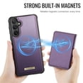 thumbnail image 6 of CaseMe Leather For Samsung Galaxy S25 FE 5G Case【RFID Blocking】 2 In 1 Detachable Leather Wallet Magnetic Flip Cover Multi-Card Slots Case,Purple,For Galaxy S25 FE 5G, 6 of 9